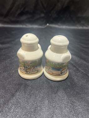 Vintage Missouri Souvenir Milk Can Salt and Pepper Shakers Set